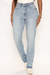 Give Me Straight Talk High Rise Jeans - Vintage Blue Wash Ins Street