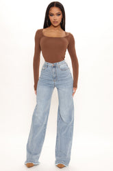 High Standard Wide Leg Jeans - Light Blue Wash Ins Street