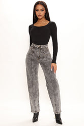 You've Been Pinned Straight Leg Jean - Black Ins Street