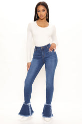 Fray What You Will Flare Jeans - Dark Wash Ins Street