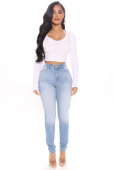 Best In Class Stretch Skinny Jeans - Light Blue Wash Ins Street