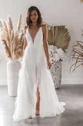 Patchwork Sleeveless V-Neck Floor-Length Plain Women's Dress Ins street