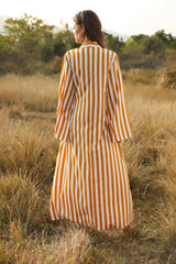 Rolla Striped Button Down Maxi Shirt Dress Ins Street