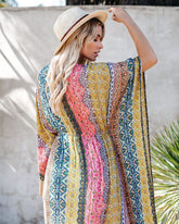 Enticing Patchwork Kimono Maxi Dress Ins Street