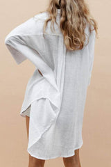 Solid Split Joint Turndown Collar Tops Ins Street