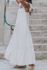 Solid Split Joint O Neck Sleeveless Dresses Ins Street