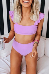 Simplicity Solid Split Joint Swimwears Ins Street