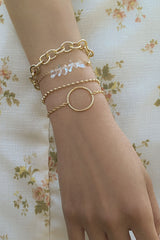 Simplicity Geometric Solid Split Joint Bracelets Ins Street