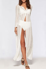 Simplicity Solid See-through Swimwears Cover Up Ins Street