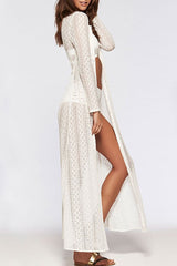 Simplicity Solid See-through Swimwears Cover Up Ins Street