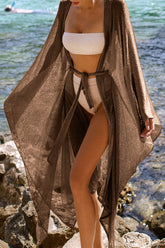 Vacation Solid Frenulum Swimwears Cover Up Ins Street