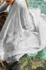 Vacation Solid Frenulum Swimwears Cover Up Ins Street