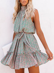 Women's Sleeveless Ruffle Skirt Ins street