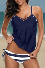 Simplicity Solid Split Joint Swimwears Ins Street