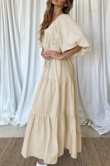 Solid Split Joint Flounce Square Collar A Line Dresses(3 colors) Ins Street