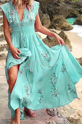 Print V Neck Irregular Dresses(4 Colors) Ins Street