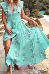 Print V Neck Irregular Dresses(4 Colors) Ins Street