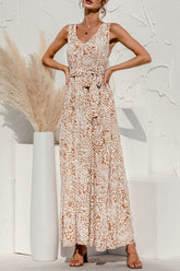 Casual Leopard Patchwork V Neck A Line Dresses Ins Street