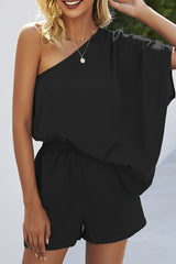 Living Solid One Shoulder Loose Jumpsuits(4 Colors) Ins Street
