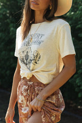 Print Split Joint O Neck T-Shirts Ins Street