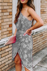 Print One Shoulder A Line Dresses(3 Colors) Ins Street