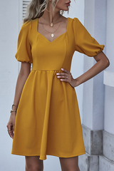 Elegant Solid Split Joint V Neck A Line Dresses Ins Street