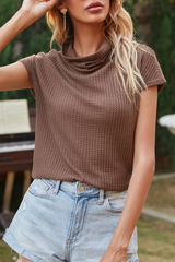 Solid Basic Half A Turtleneck T-Shirts Ins Street