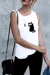 Print Split Joint O Neck Tops Ins Street