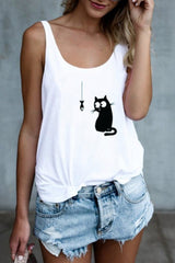 Print Split Joint O Neck Tops Ins Street