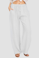 Solid Split Joint Pocket Loose Wide Leg Solid Color Bottoms Ins Street