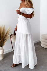 Solid Frenulum Backless Strapless Cake Skirt Dresses(3 colors) Ins Street