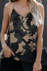 Print Split Joint V Neck Tops Ins Street