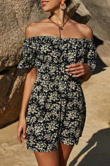 Casual Floral Split Joint Off the Shoulder Jumpsuits Florcoo