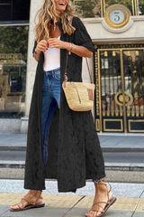 Solid Lace Cardigan Collar Outerwear Ins Street