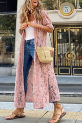 Solid Lace Cardigan Collar Outerwear Ins Street