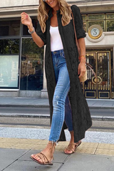 Solid Lace Cardigan Collar Outerwear Ins Street