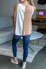 Solid Split Joint O Neck Tops Ins Street