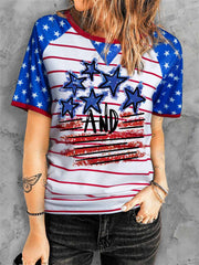 Stars and Stripes Fourth of July T-shirt 2023-03-14 InsStreet