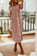 Print Split Joint Off the Shoulder Printed Dress Dresses(12 colors) Ins Street