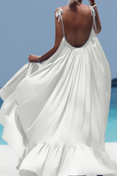 Solid Flounce Spaghetti Strap Mesh Dress Dresses(5 colors) Ins Street