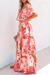 Gradual Change Flounce Off the Shoulder Cake Skirt Dresses(5 colors) Ins Street