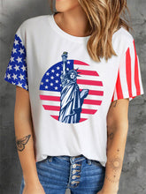 Star and Stripe Statue of Liberty Print T-shirt 2023-03-14 InsStreet
