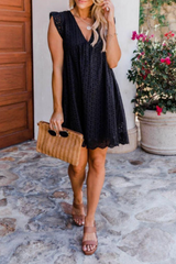 Solid Lace V Neck Cake Skirt Dresses(12 colors) Ins Street