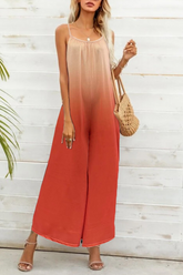 Gradual Change Joint Spaghetti Strap Straight Jumpsuits(4 colors) Ins Street