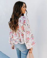 Verane Cotton Floral Babydoll Top OLIA-001