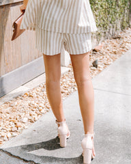 Thousand Palms Cotton Pocketed Striped Shorts - FINAL SALE VERY-001