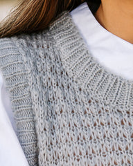 Eastern Time Contrast Puff Sleeve Sweater Top Ins Street