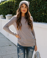 Miranda Long Sleeve Top - Light Grey Ins Street