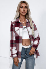 Plaid Button Up Flannel Shirt Ins Street