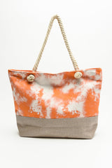 Justin Taylor Tie-Dye Tote with Rope Handles Ins Street